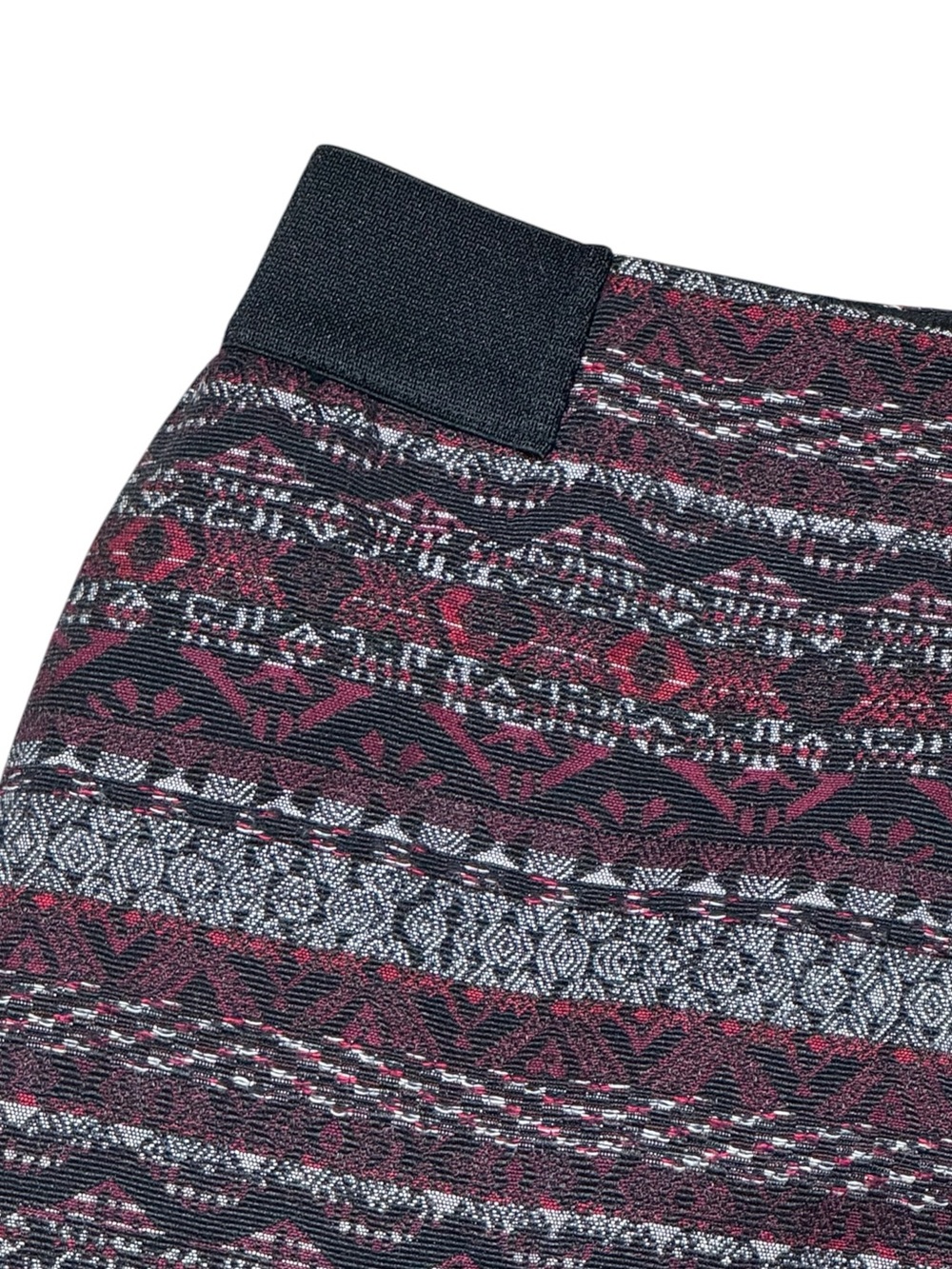 J JILL Tapestry Jacquard Pencil Skirt MP Black/Burgundy $79 Retail NWOT - Picture 3 of 13